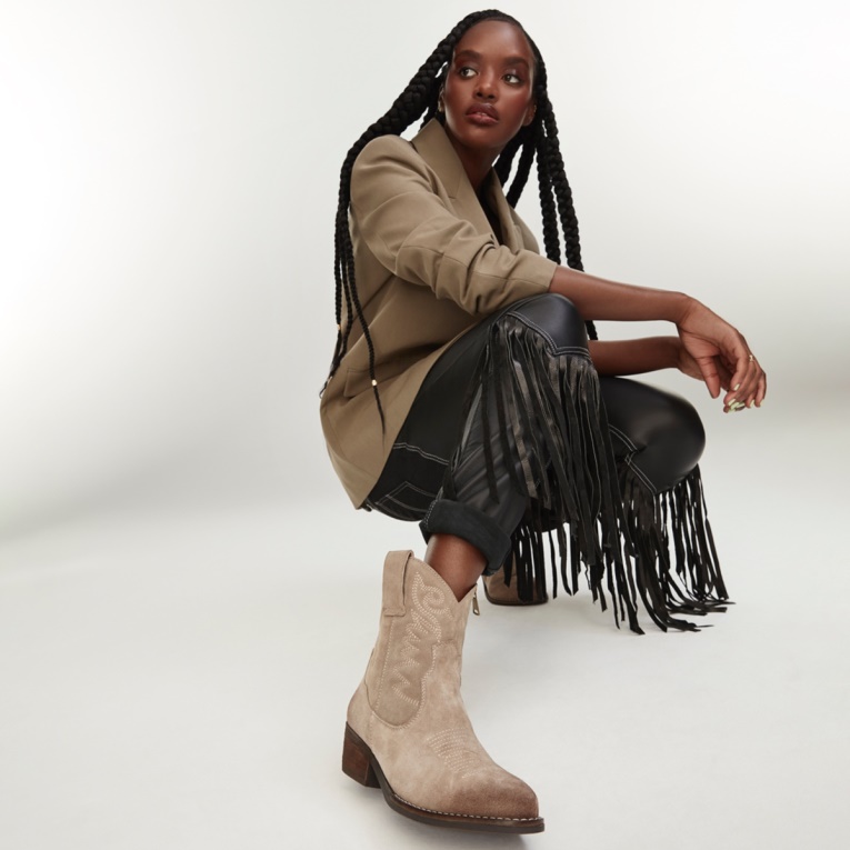 Bota Vaquera Wayjar De Aldo Fashion Marrón Claro