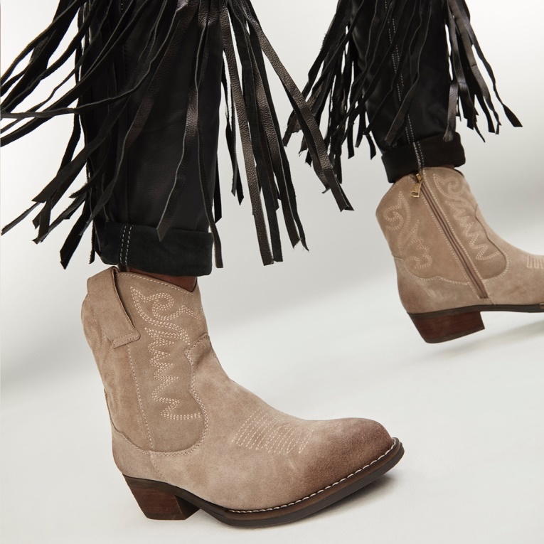 Bota Vaquera Wayjar De Aldo Fashion Marrón Claro