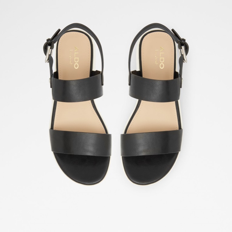 Woema Sandalia Plana Moda Aldo Negro