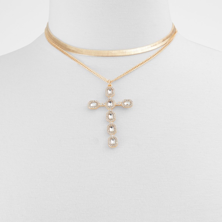 Moda Aldo Wykin Collar En Capas Oro-transparente Multi