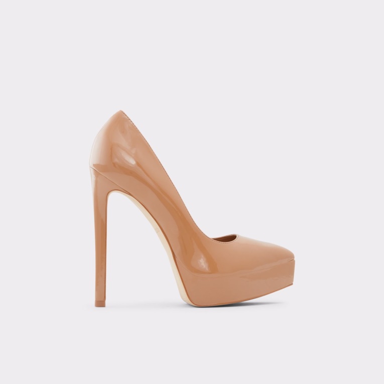 Moda Marrón Aleta Amarilla Zapato De Tacón Alto Tacón De Aguja Aldo