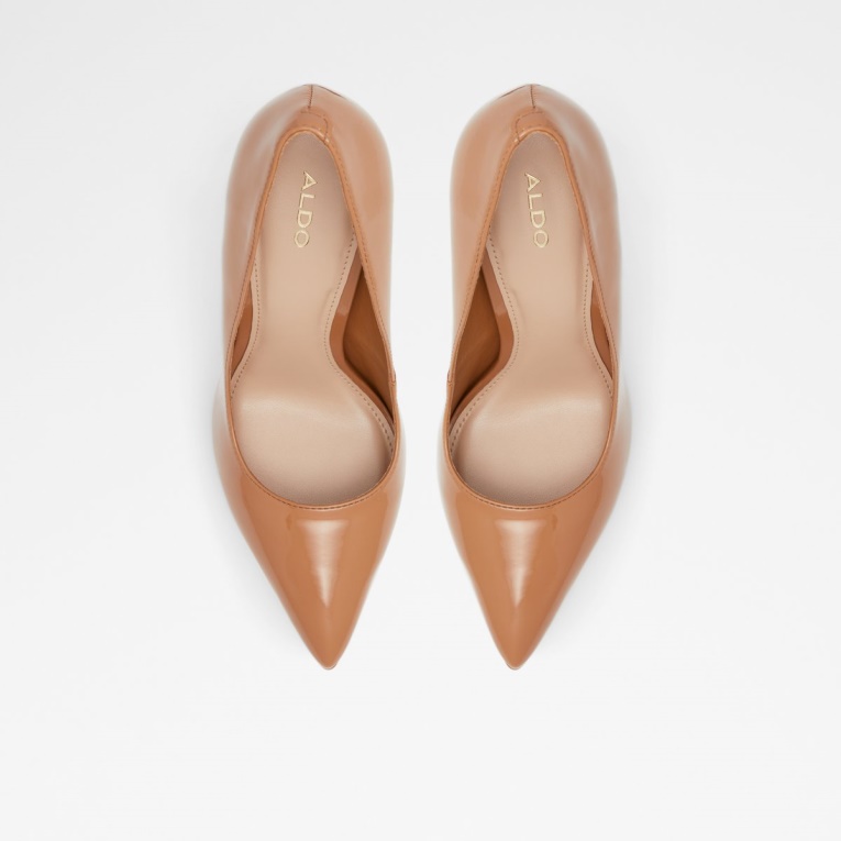 Aleta Amarilla Zapato De Tacón Alto Tacón De Aguja Moda Marrón Aldo