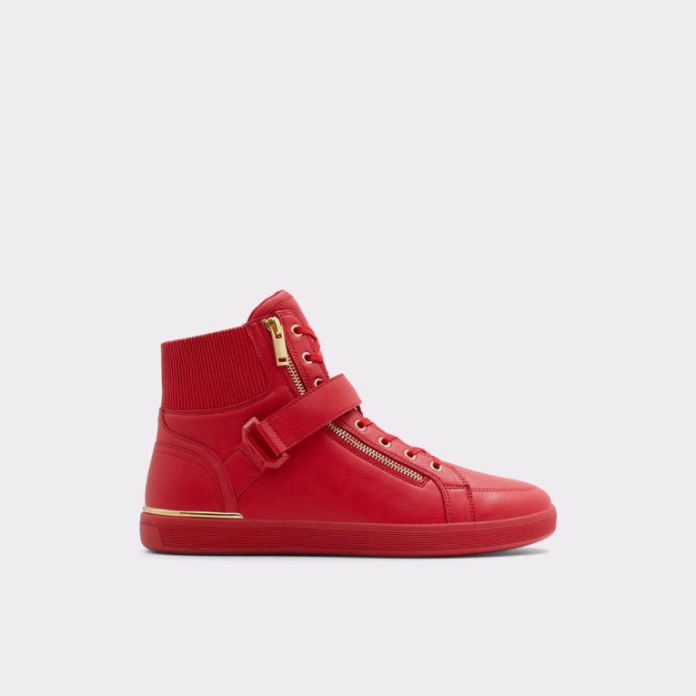 Zapatillas Altas De Aldo Yohji De Color Rojo Brillante A La Moda
