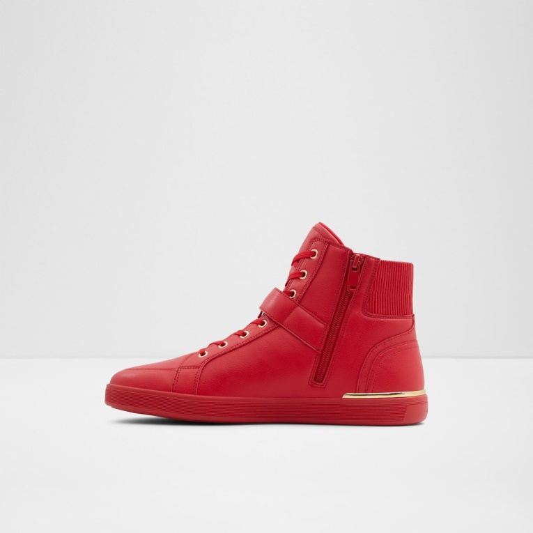 Zapatillas Altas De Aldo Yohji De Color Rojo Brillante A La Moda