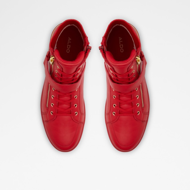 Zapatillas Altas De Aldo Yohji De Color Rojo Brillante A La Moda