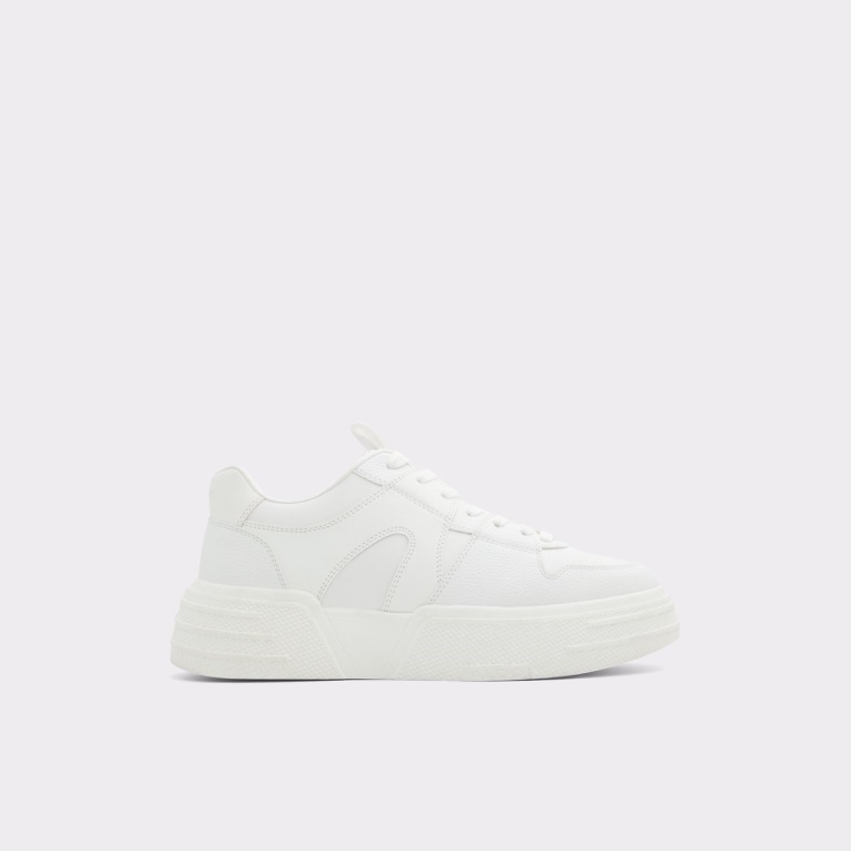 Zapatilla De Deporte De Caña Baja Zeus Blanca De Moda Con Suela Dentada Aldo