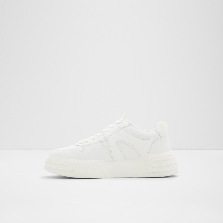 Zapatilla De Deporte De Caña Baja Zeus Blanca De Moda Con Suela Dentada Aldo