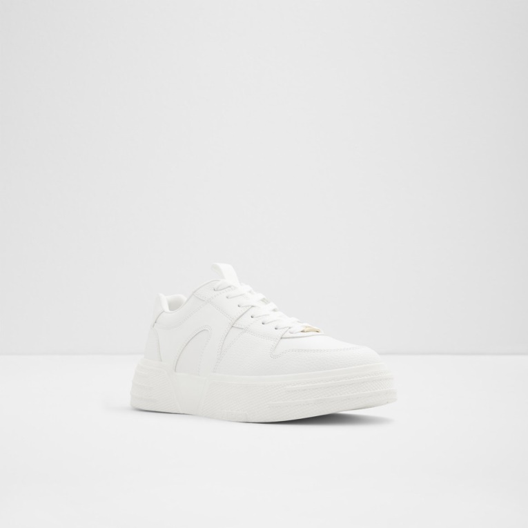 Zapatilla De Deporte De Caña Baja Zeus Blanca De Moda Con Suela Dentada Aldo