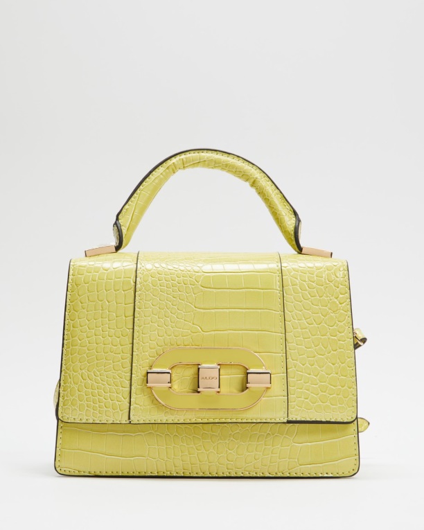 Bolso Enondario Con Asa Superior Amarillo Claro Moda Aldo