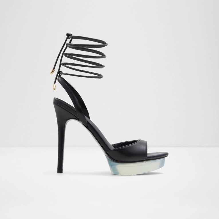 Aldo Negro Moda Bossis Sandalias De Tacón Tacones Altos