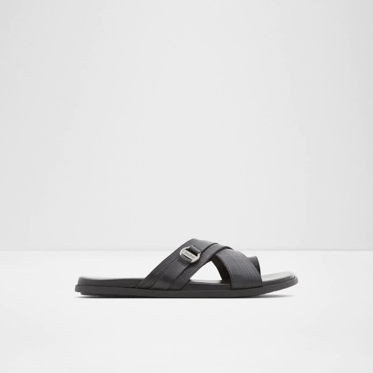 Sandalias Planas Ellerwood De Moda Negras De Aldo