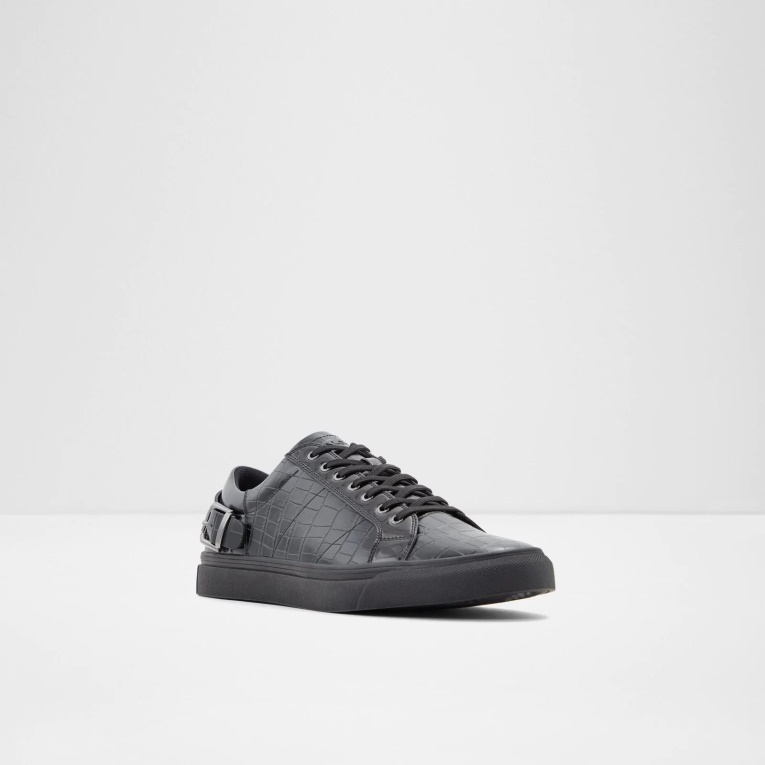Zapatillas Altas Negras Himrich De Aldo Con Cordones