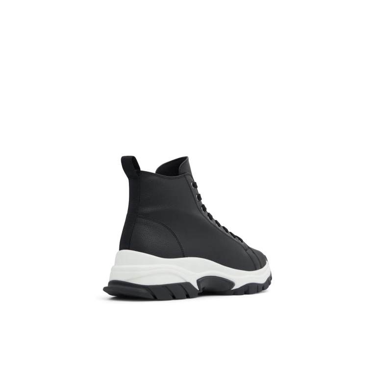 Zapatillas Altas Negras Vertex De Aldo Fashion Con Cordones