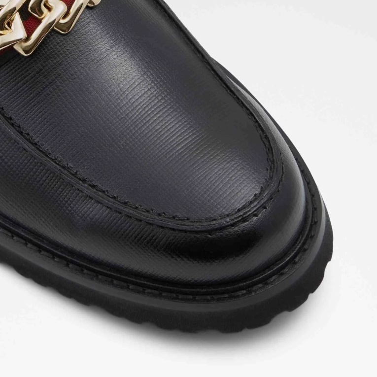 Mocasines Negros De Tejedor De Aldo Fashion Sin Cordones