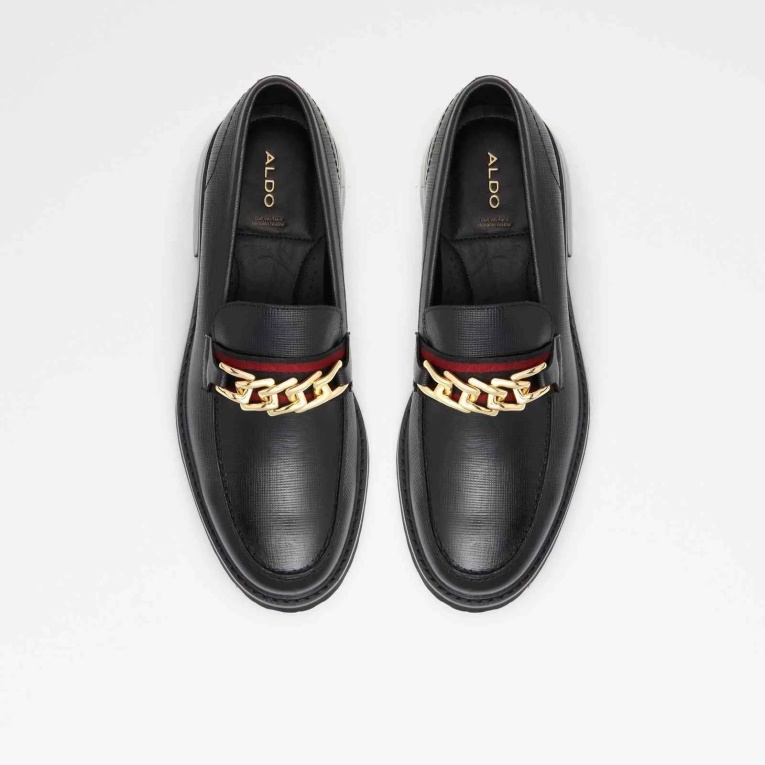 Mocasines Negros De Tejedor De Aldo Fashion Sin Cordones