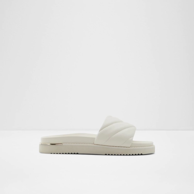 Sandalias Planas Blancas Acaswen De Aldo Fashion