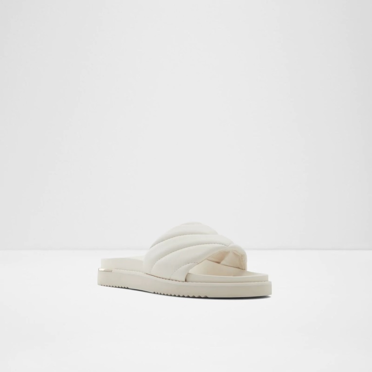 Sandalias Planas Blancas Acaswen De Aldo Fashion
