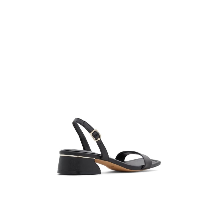 Negro Sandalias Planas Halenia Moda Aldo