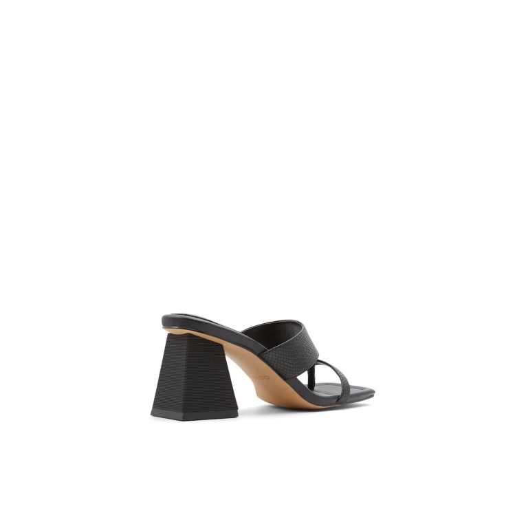 Coasa Sandalias De Tacón Slip On Negro Aldo Moda