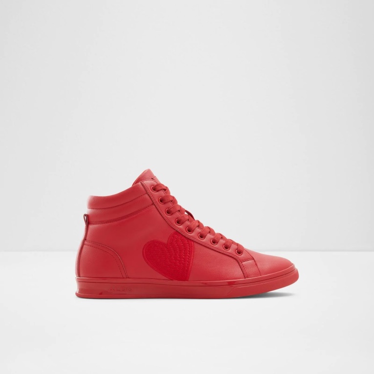 Cupido Zapatillas Altas Con Cordones Moda Aldo Rojo