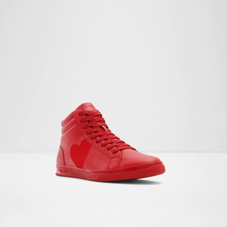 Cupido Zapatillas Altas Con Cordones Moda Aldo Rojo