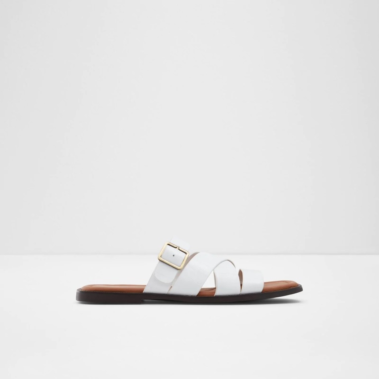Dampel Sandalias Planas Moda Blanco Aldo