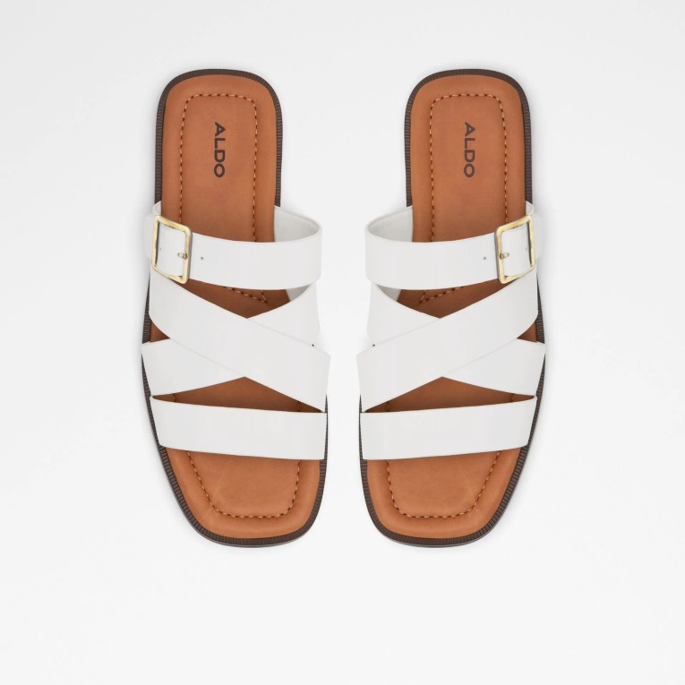 Dampel Sandalias Planas Moda Blanco Aldo