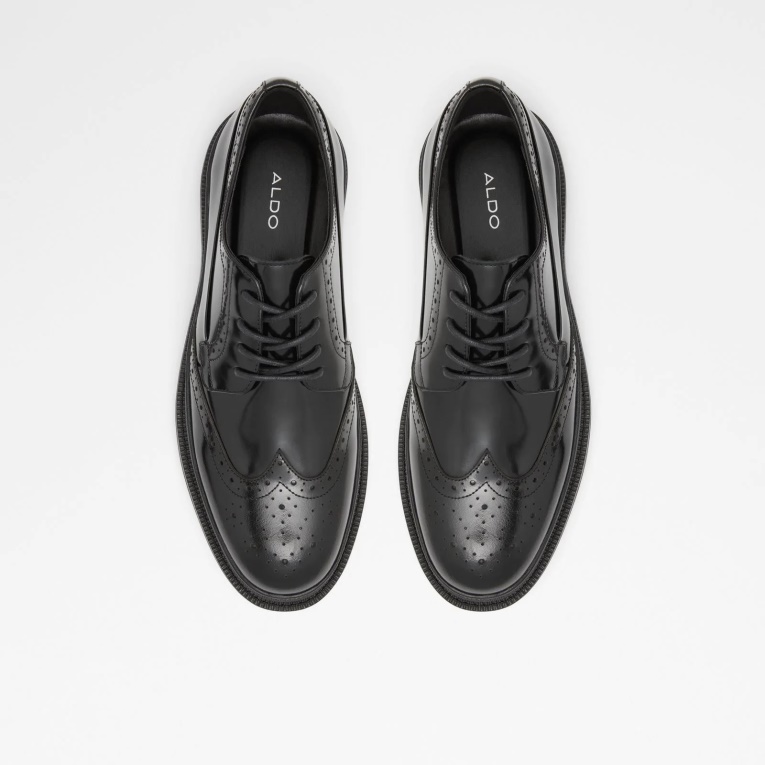 Moda Aldo Bezos Oxfords Y Cordones Negros