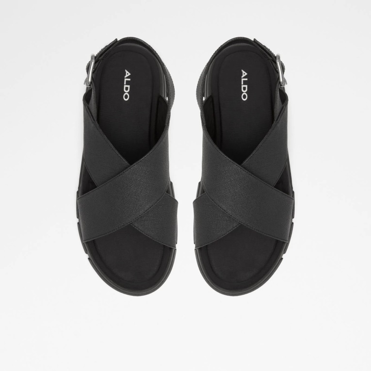 Sandalias Planas Negras Strappo De Aldo De Moda