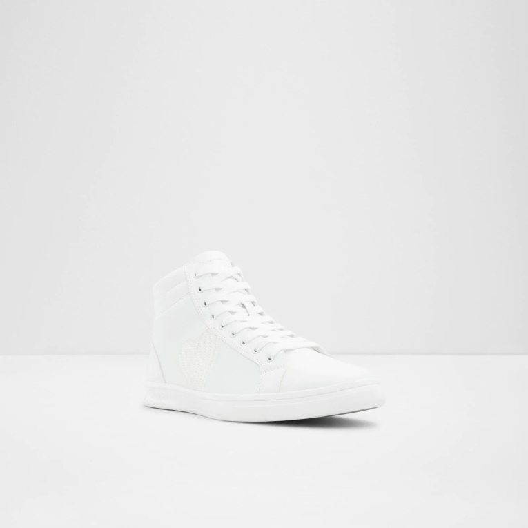 Moda Aldo Cupido Zapatillas Altas Con Cordones Blanco