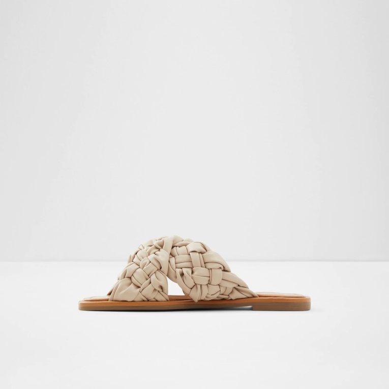 Sandalias Planas Aldo Rosa Wovina De Moda