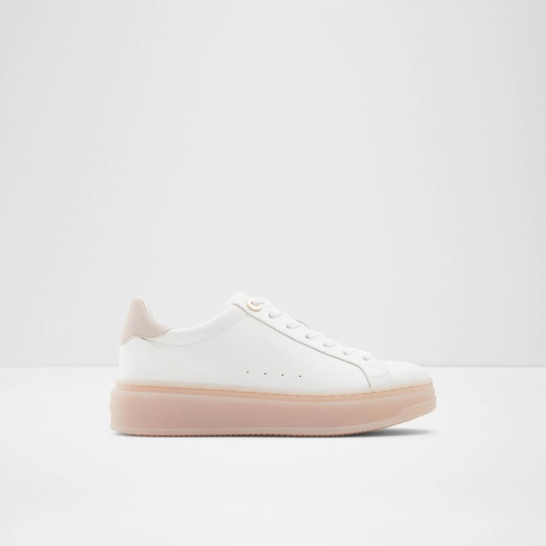 Blanco Moda Aldo Blushcloud Zapatillas Bajas Con Cordones