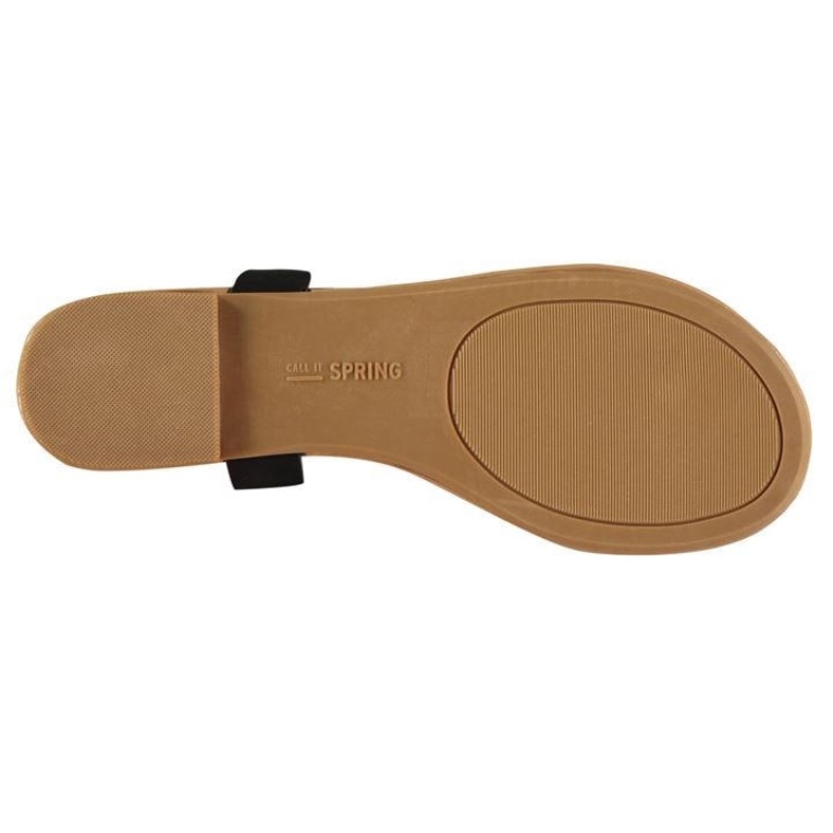 Moda Aldo Negro Aldo Husien Sandalias Planas Señoras