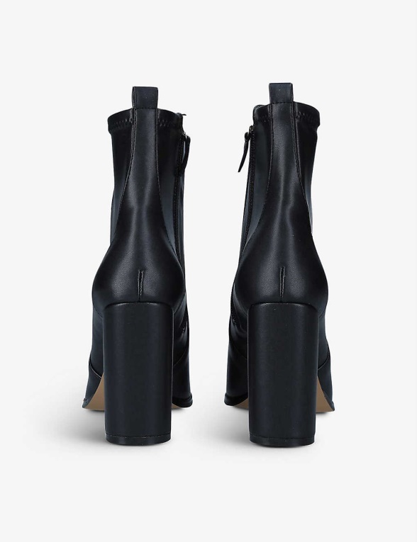 Negro Moda Botines Con Tacón De Piel Sintética Aurla De Aldo