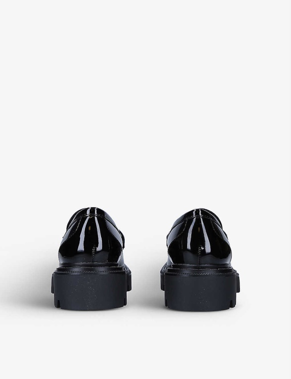 Mocasines De Charol Sintético Adornados Con Cadenas Brixton Negros De Moda Aldo