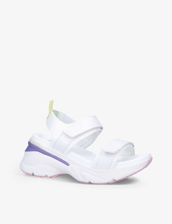 Sandalias Tejidas Con Tacón De Cuña De Aldo Colbie En Blanco De Moda