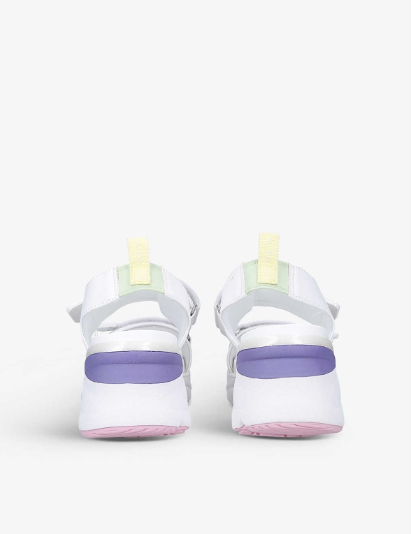 Sandalias Tejidas Con Tacón De Cuña De Aldo Colbie En Blanco De Moda