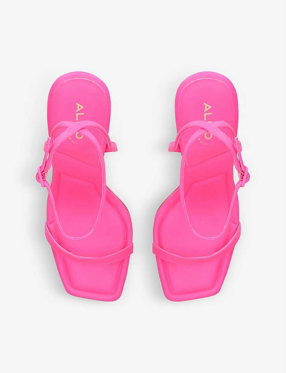 Sandalias De Tiras De Piel Sintética Con Puntera Cuadrada Vivanti Moda Rosa Aldo