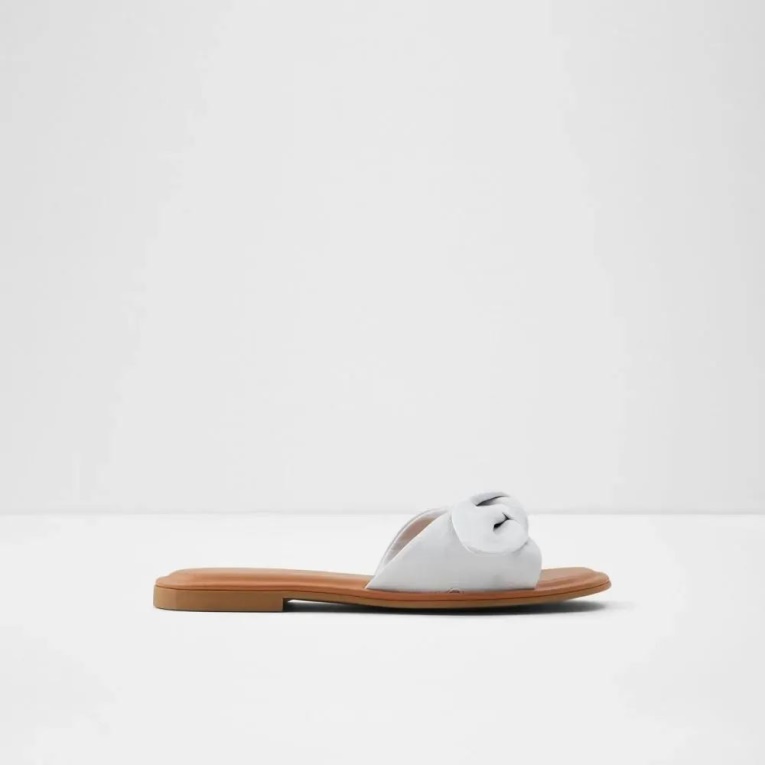 Blanco Sandalias Sin Cordones De Mujer Aldo Fashion Abayrith Slide