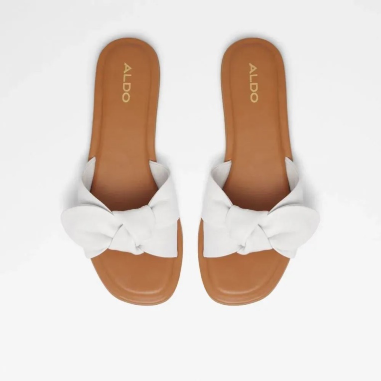 Blanco Sandalias Sin Cordones De Mujer Aldo Fashion Abayrith Slide