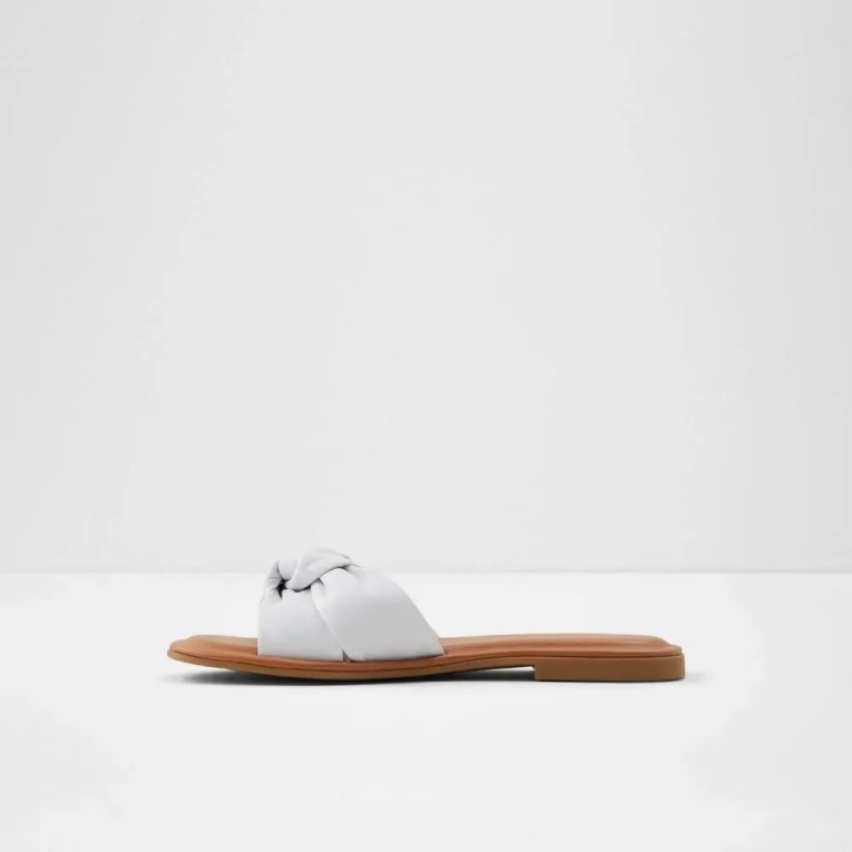 Blanco Sandalias Sin Cordones De Mujer Aldo Fashion Abayrith Slide