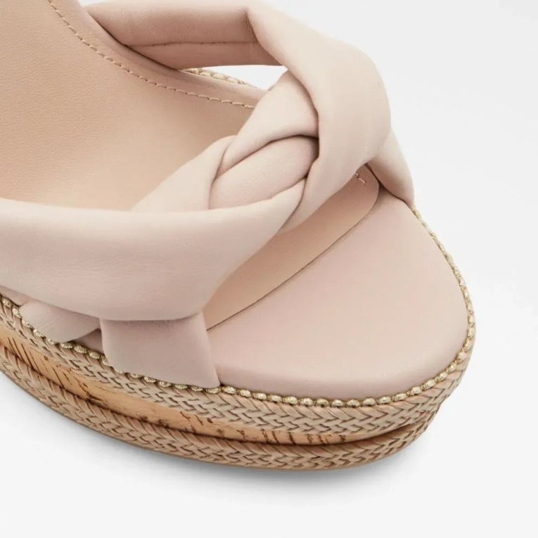 Sandalias De Cuña De Dos Piezas De Mujer Aldo Adrirawen De Moda Rosa Claro