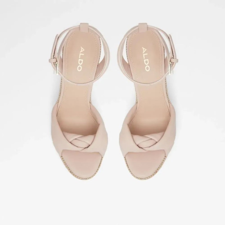 Sandalias De Cuña De Dos Piezas De Mujer Aldo Adrirawen De Moda Rosa Claro