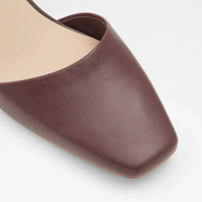 Aldo Fashion Afean Mujer Punta Puntiaguda Tacón Sin Cordones Marrón Oscuro