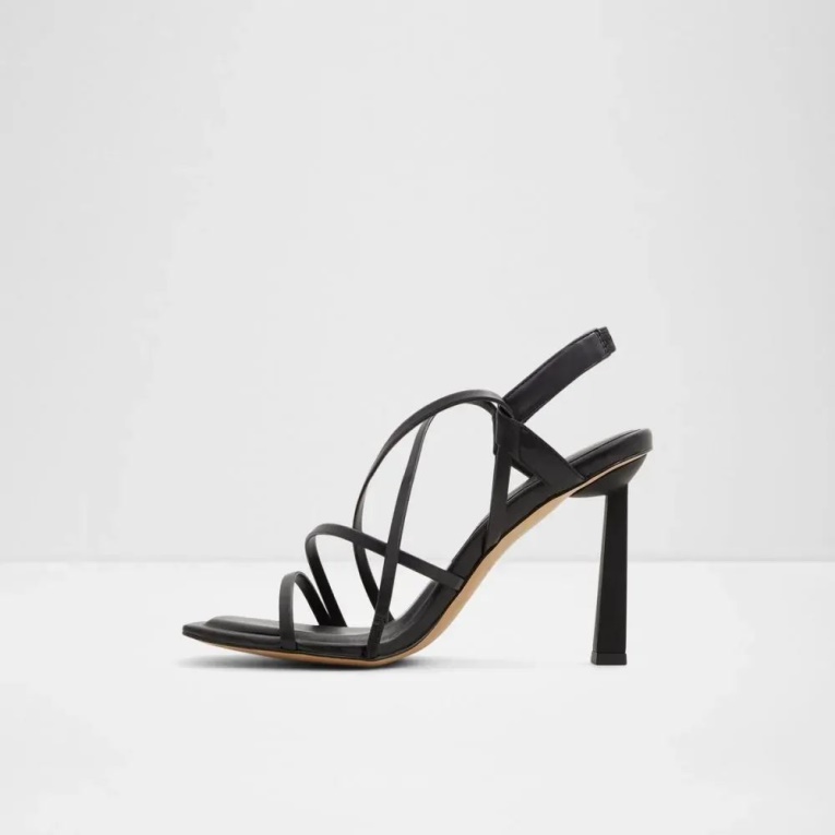 Sandalia De Mujer Con Tiras Y Tacón Alto Amilia Negro Aldo Fashion