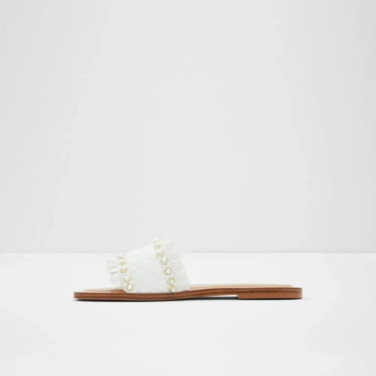 Sandalias Planas De Mujer Arilith Blancas De Aldo Fashion