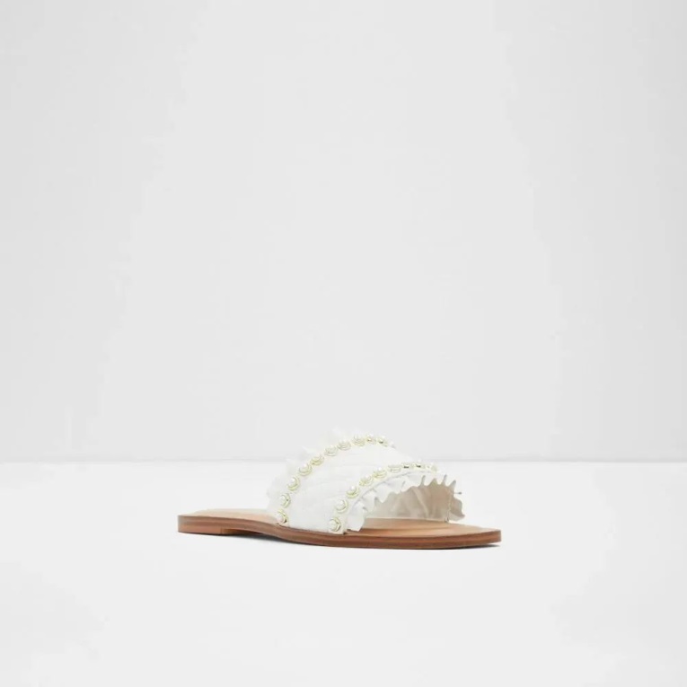 Sandalias Planas De Mujer Arilith Blancas De Aldo Fashion