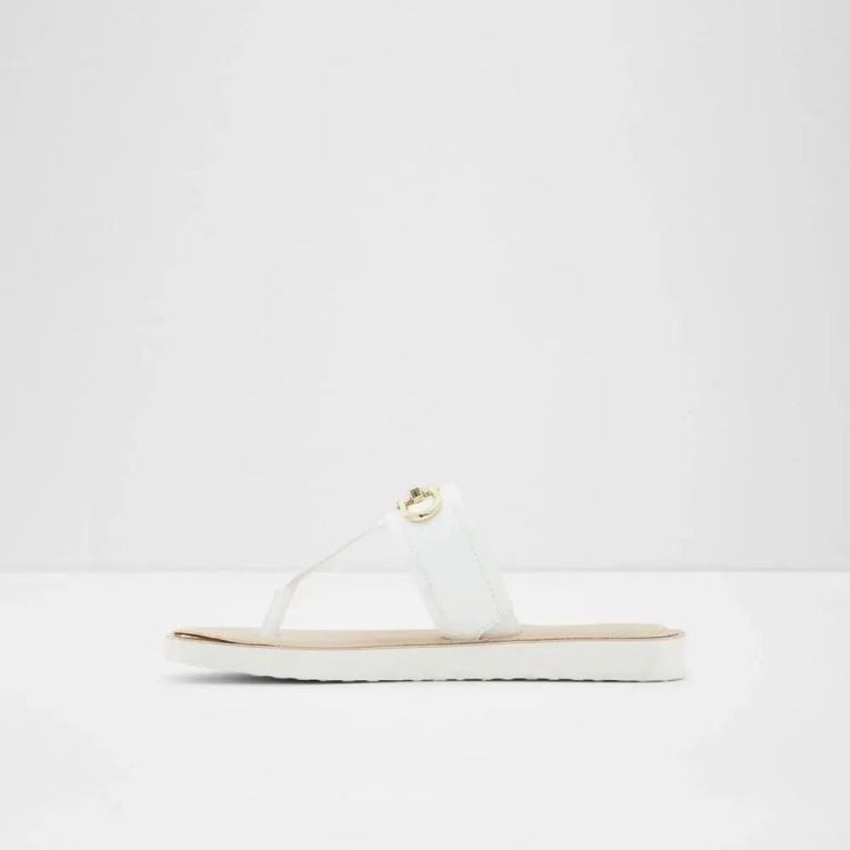 Aldo Asarona Thong Beach Sandalia De Mujer Blanco Moda