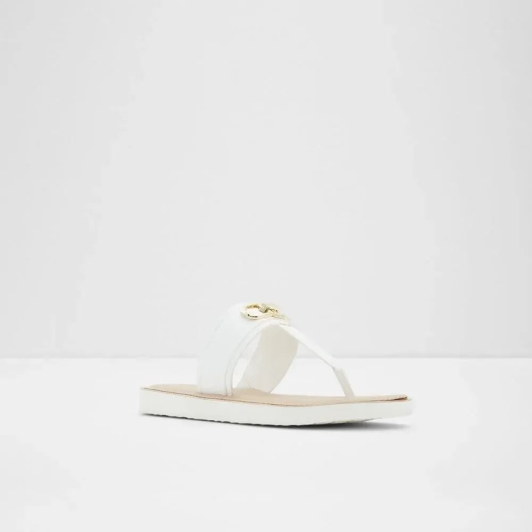 Aldo Asarona Thong Beach Sandalia De Mujer Blanco Moda