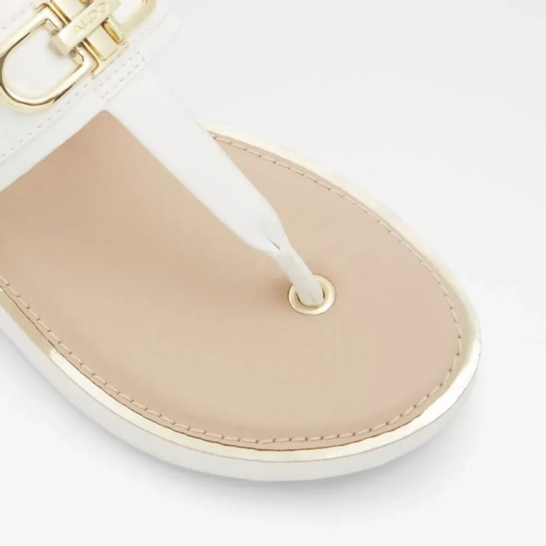 Aldo Asarona Thong Beach Sandalia De Mujer Blanco Moda